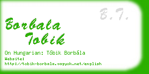 borbala tobik business card