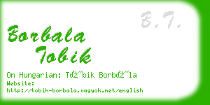 borbala tobik business card